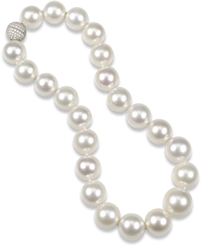 White South Sea Pearl Necklace - Pearls Clipart, HD Png Download PNG with transparent background