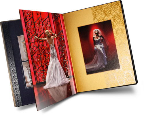 Elegant Photo Album Spread PNG with transparent background