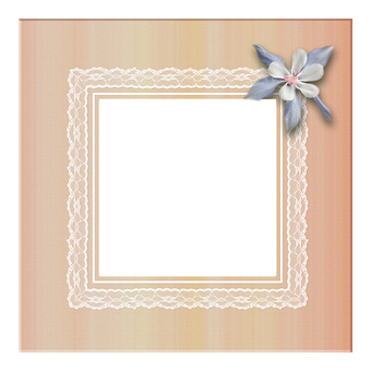 Elegant Pink Framewith Flower Accent PNG with transparent background