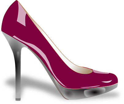Elegant Pink High Heel Shoe PNG with transparent background