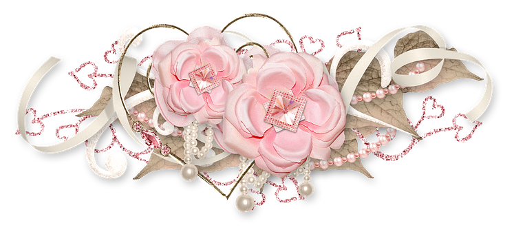 Elegant Pink Rose Arrangement PNG with transparent background