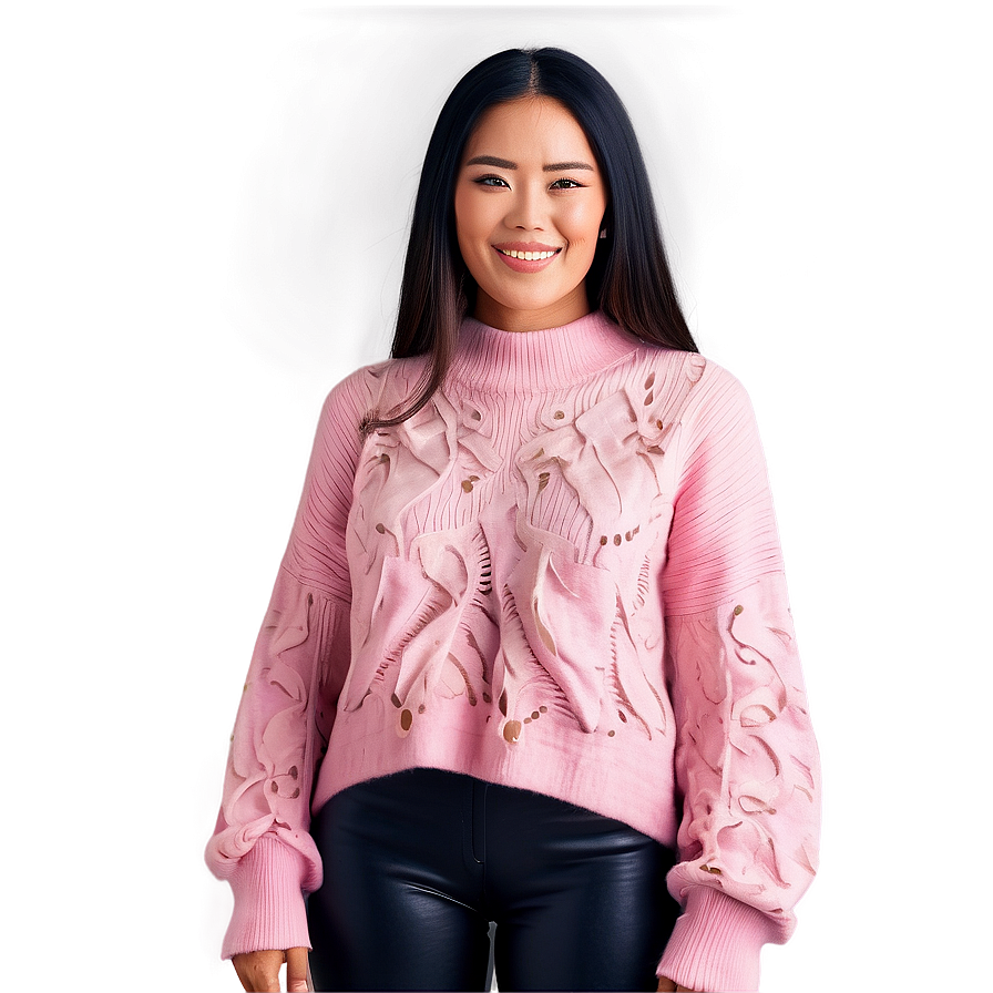 Elegant Pink Sweater Png Jvm