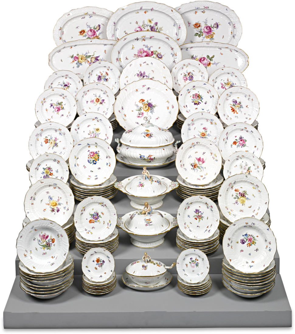 Meissen Porcelain Dinner Service, 189 Pieces - Meissen Porcelain Dinner Set, HD Png Download PNG with transparent background