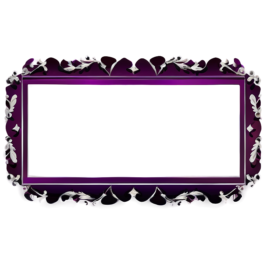 Elegant Purple Border Png Ysy11