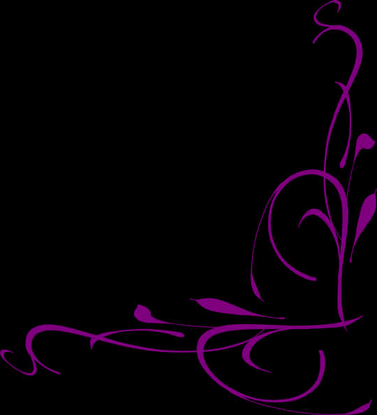 Elegant Purple Floral Corner Design