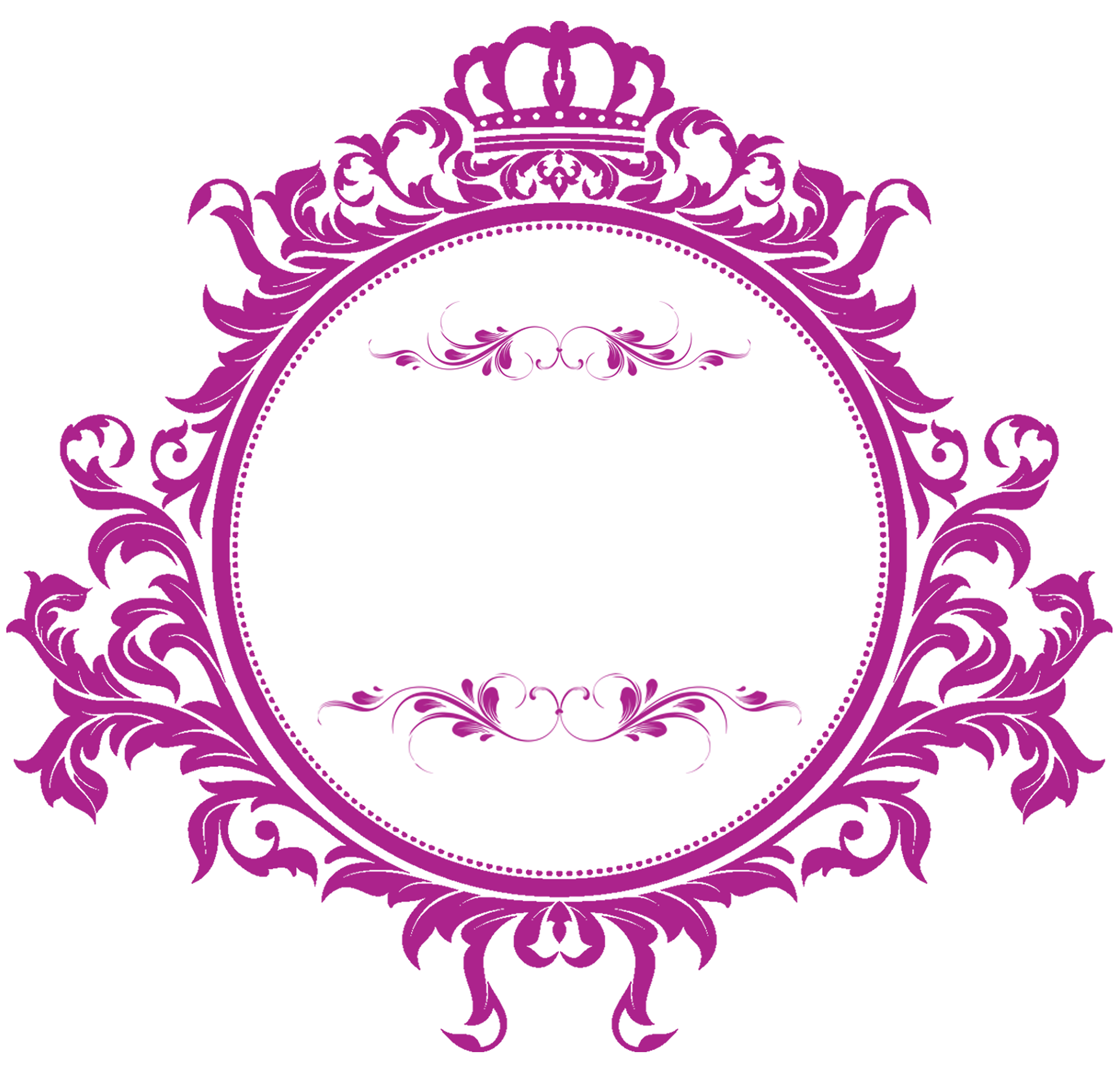 Elegant Purple Floral Frame