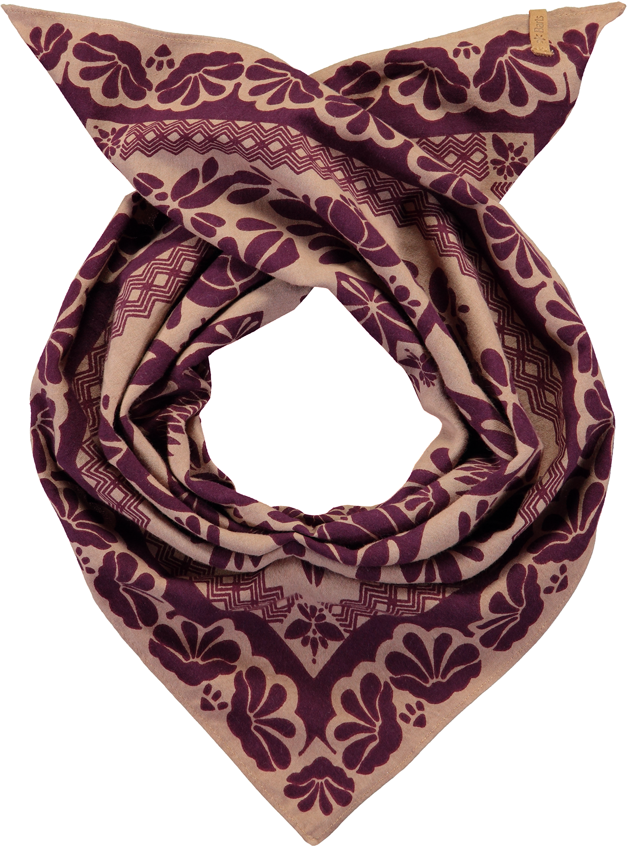 Elegant Purple Floral Scarf