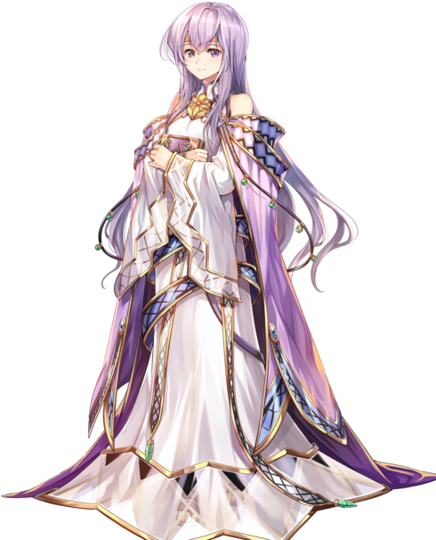 Elegant Purple Haired Anime Character