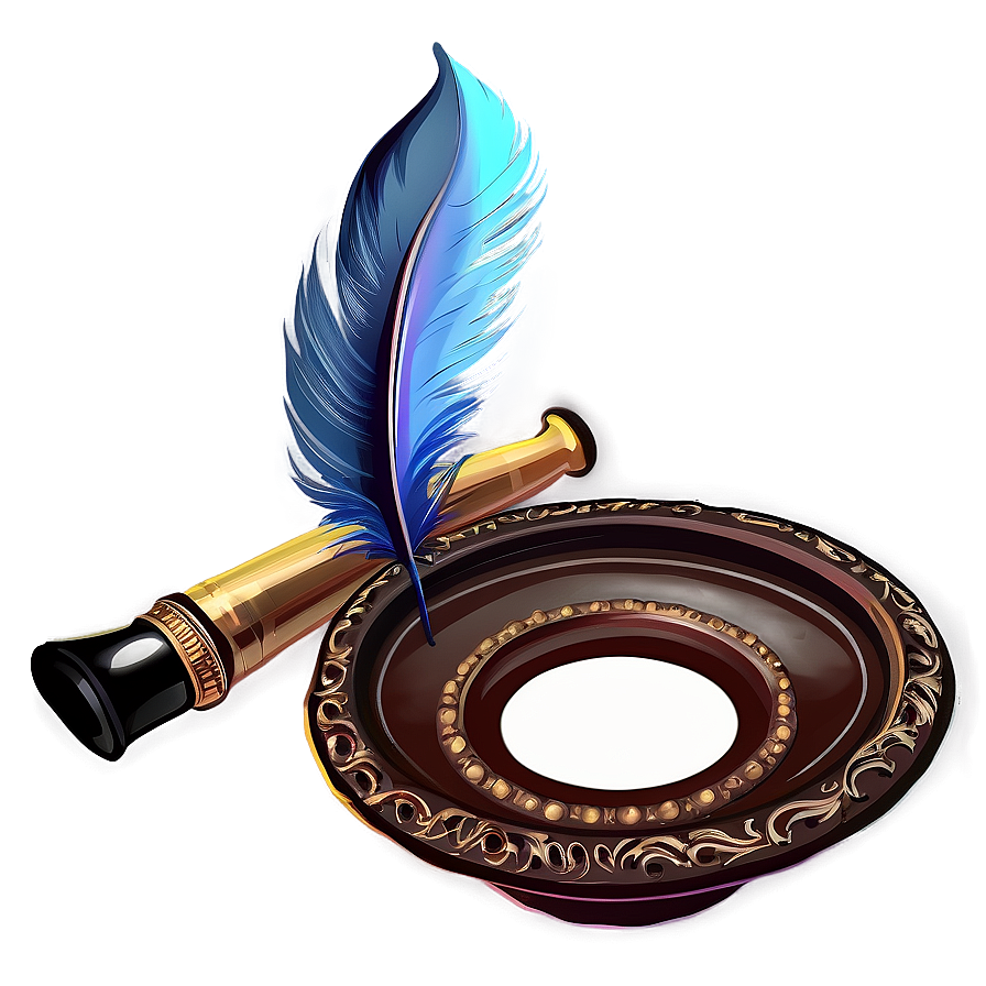 Elegant Quill And Inkwell Png 06122024 Image