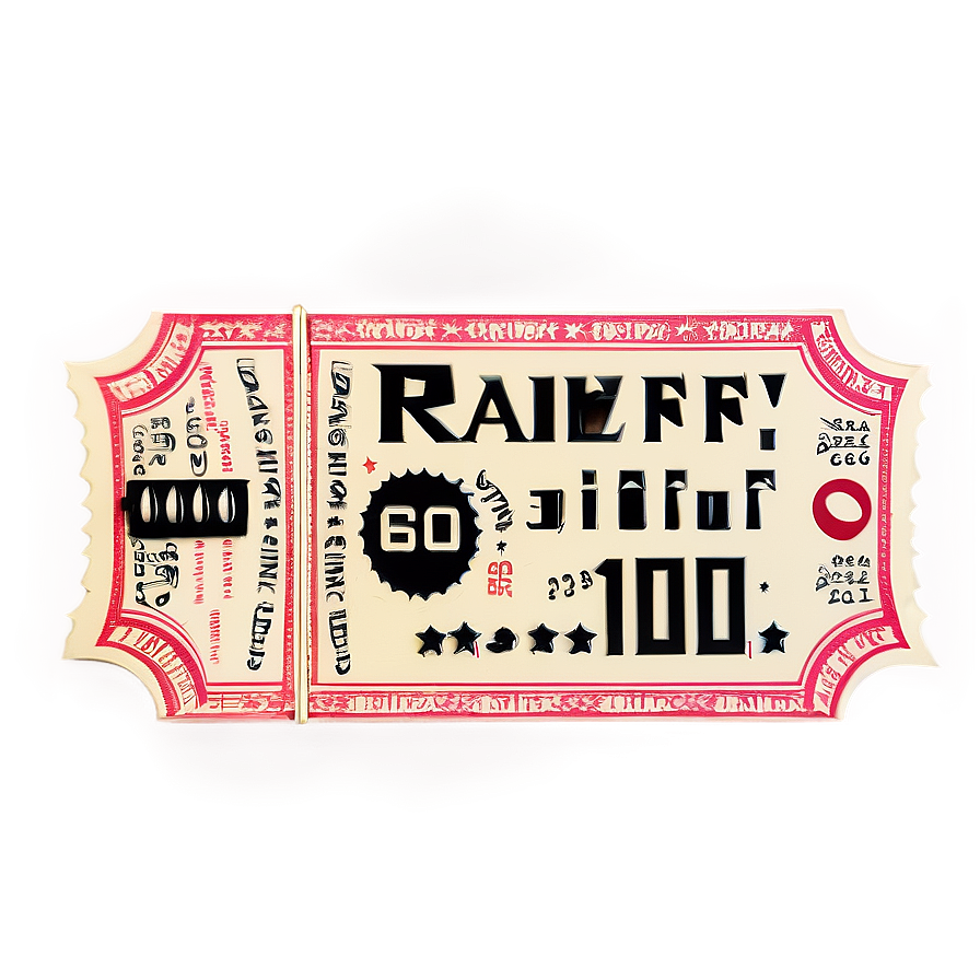 Elegant Raffle Ticket Png Qtr22