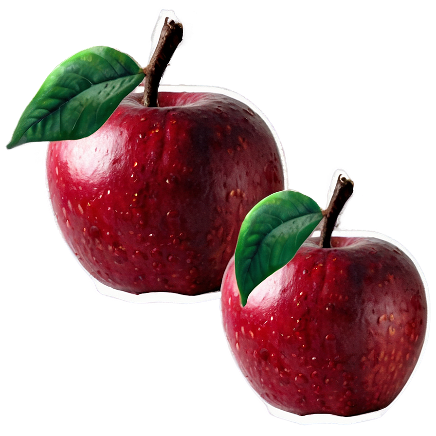 Elegant Red Apple Png 06272024