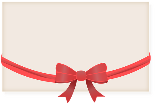 Elegant Red Bow Banner PNG with transparent background