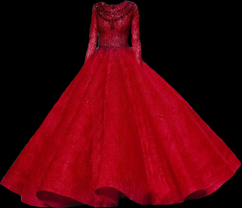 Elegant Red Evening Gown