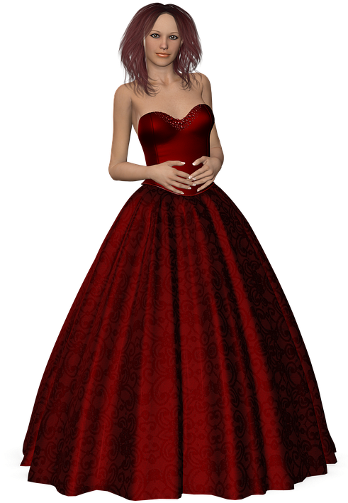 Elegant Red Evening Gown