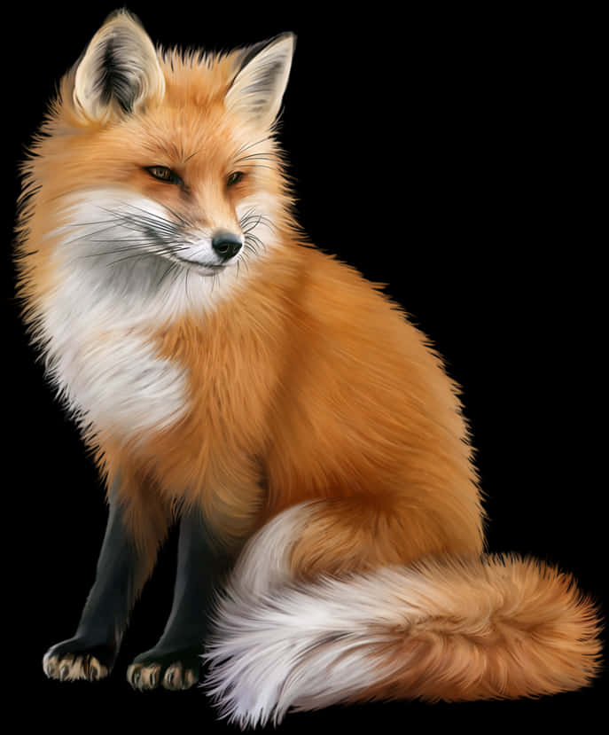 Elegant Red Fox Illustration