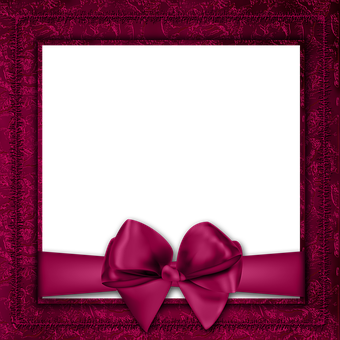 Elegant Red Framewith Bow