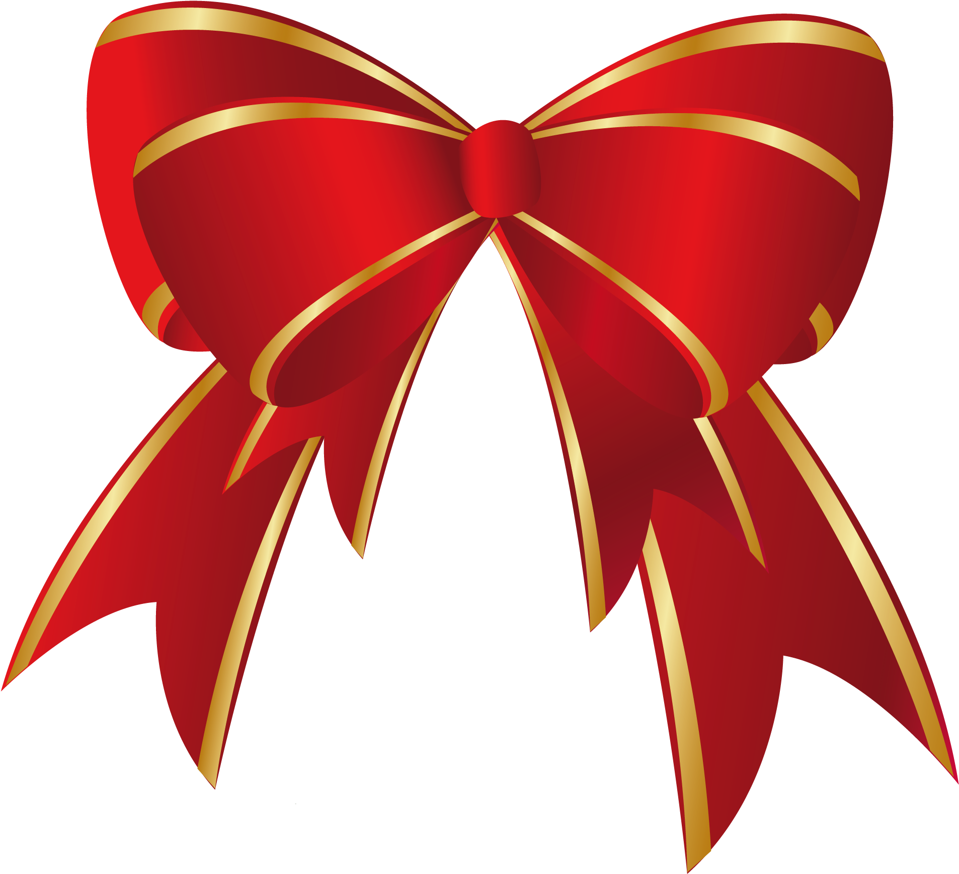 Elegant Red Gold Trimmed Bow