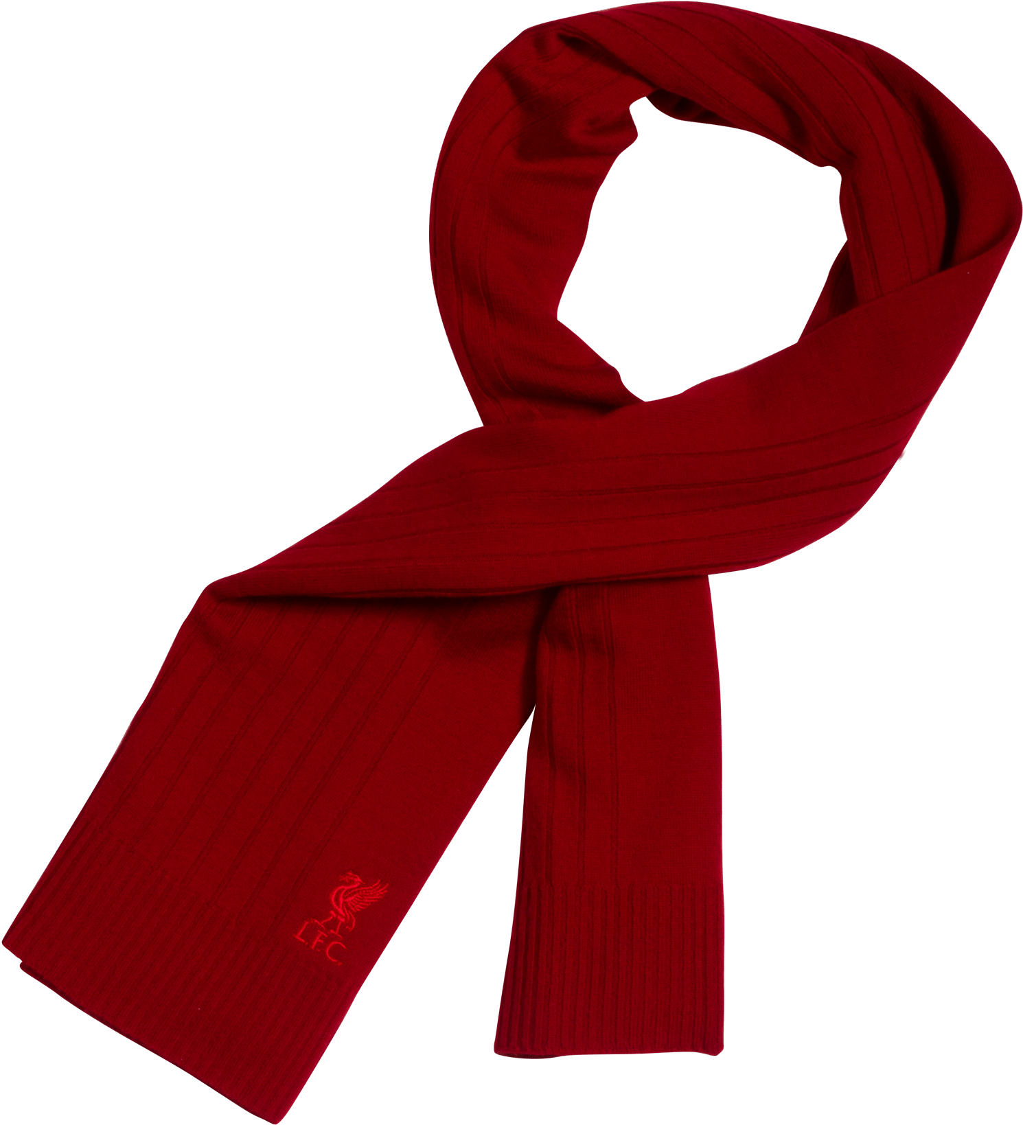 Elegant Red Knitted Scarf