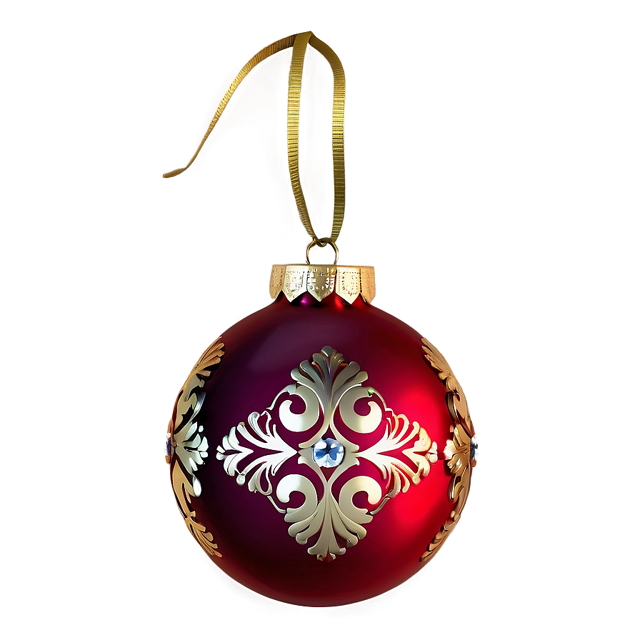 Elegant Red Ornament Png 06212024