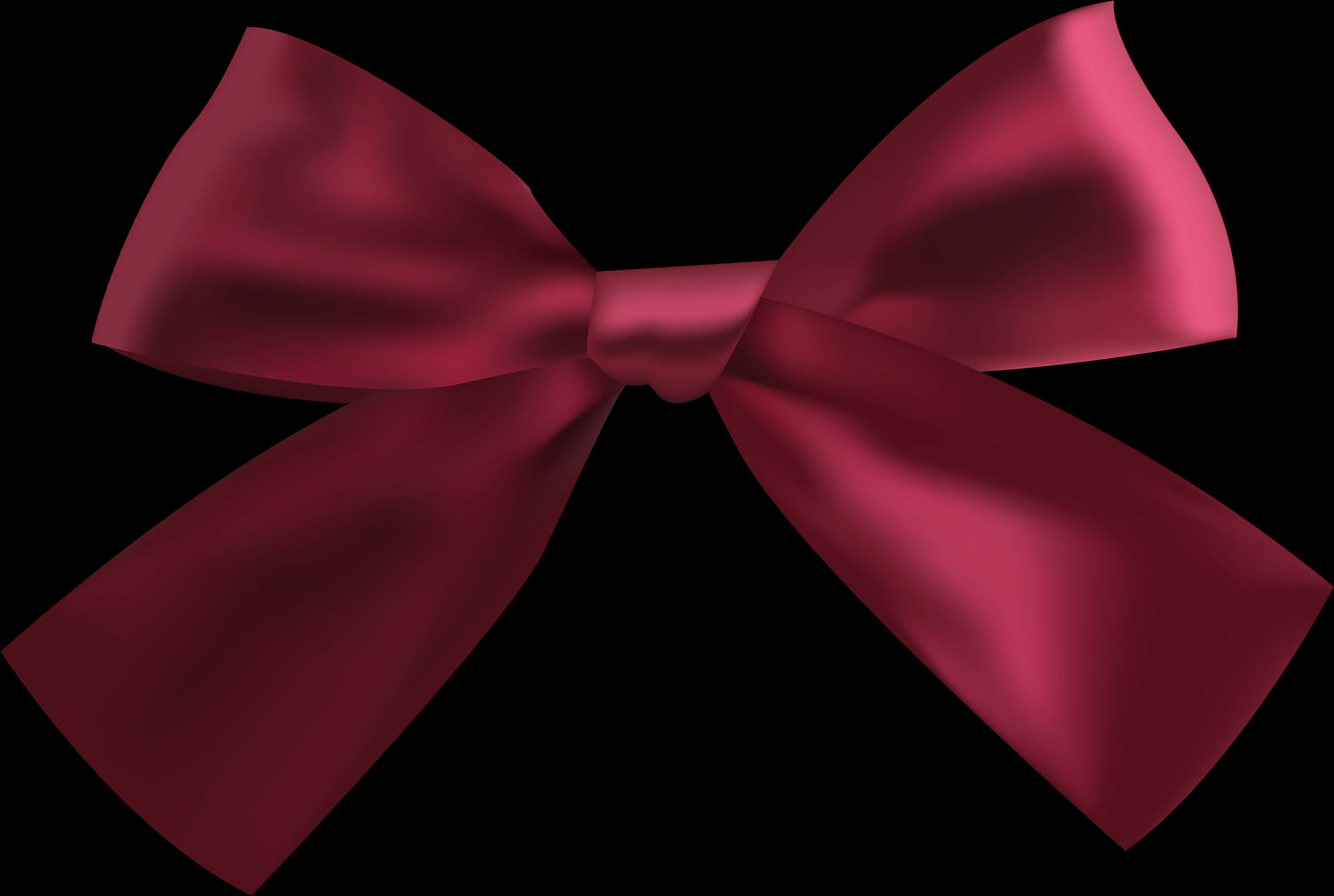 Elegant Red Satin Bow PNG image with a transparent background, free high-resolution download