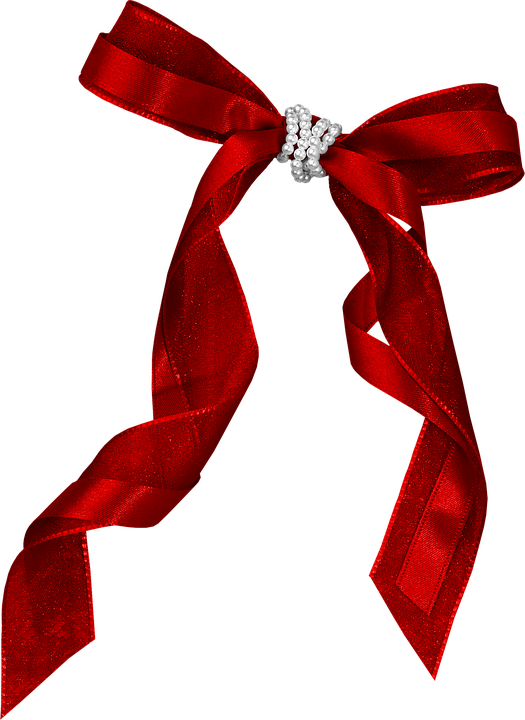 Elegant Red Satin Bowwith Diamonds.png