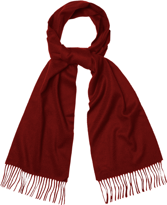 Elegant Red Scarf PNG image with a transparent background, free high-resolution download