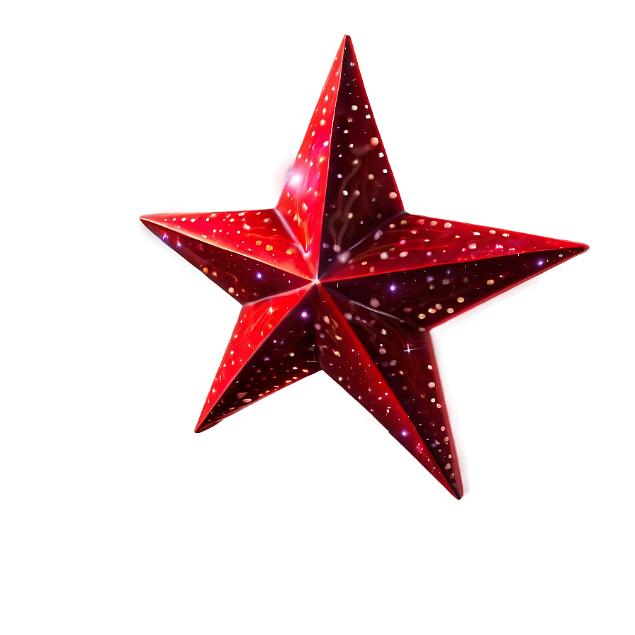 Elegant Red Star Png 13