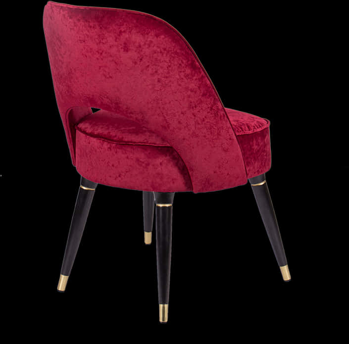 Elegant Red Velvet Accent Chair