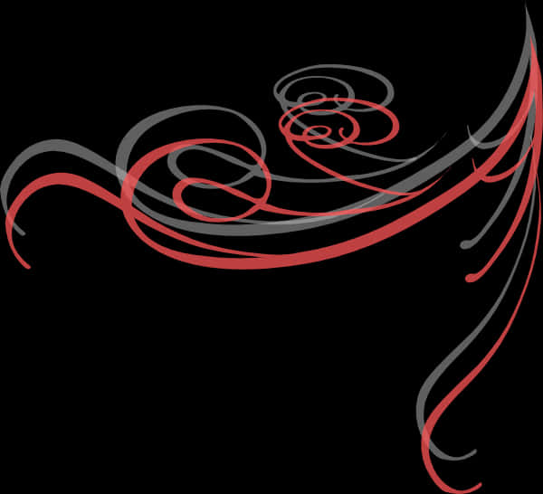 Elegant Redand Black Swirls