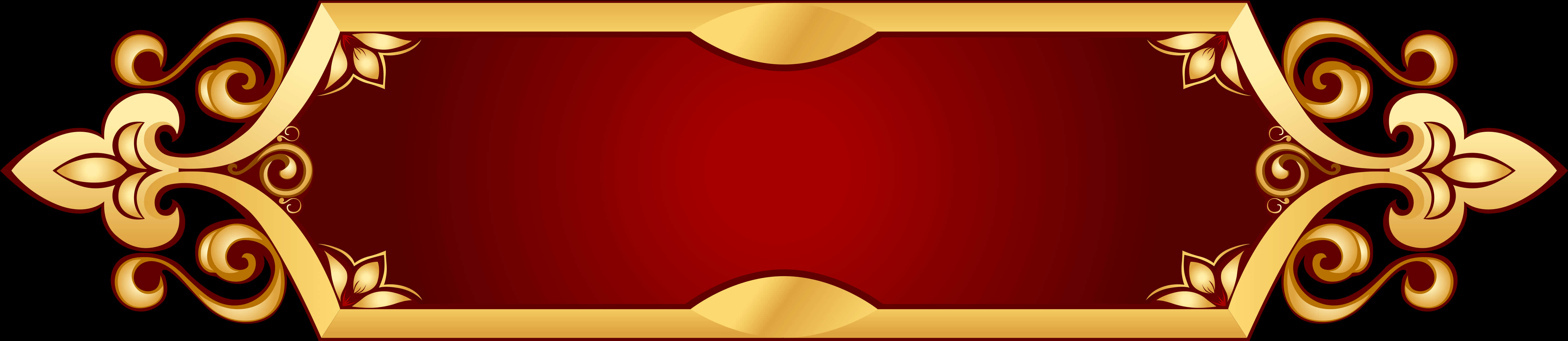 Elegant Redand Gold Banner Design