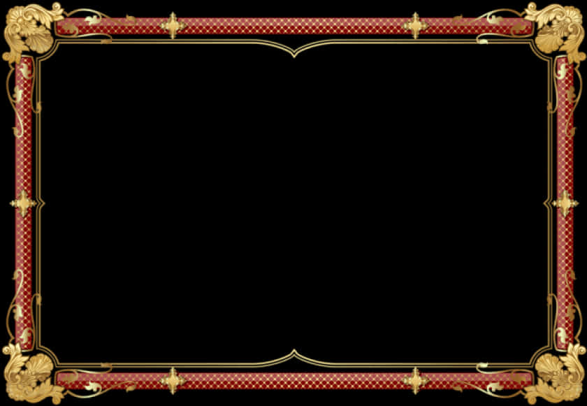 Elegant Redand Gold Certificate Border