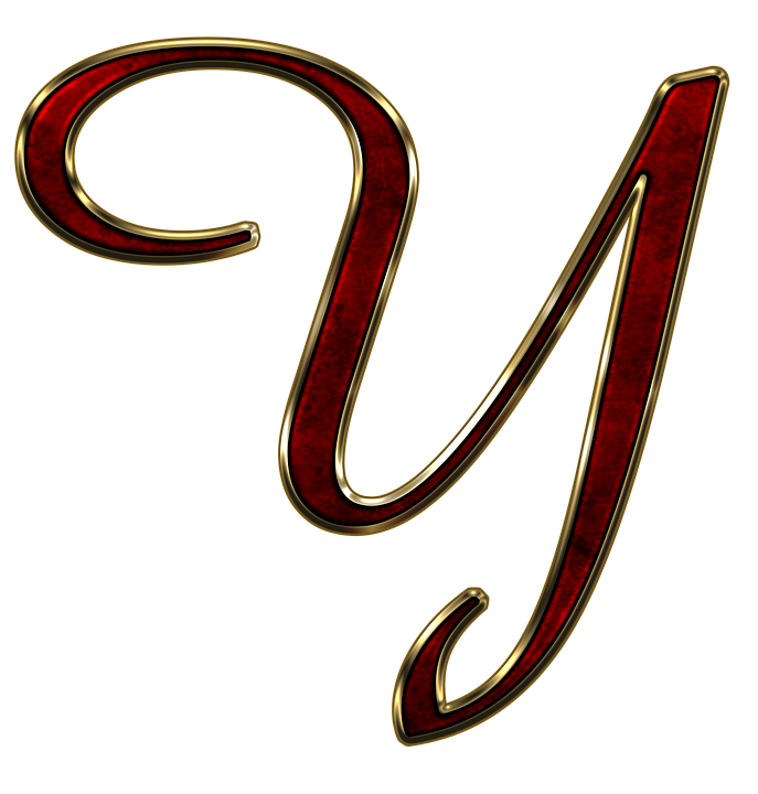 Elegant Redand Gold Letter U