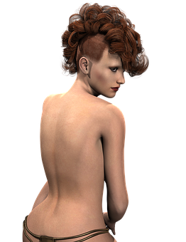 Elegant Redhead3 D Model