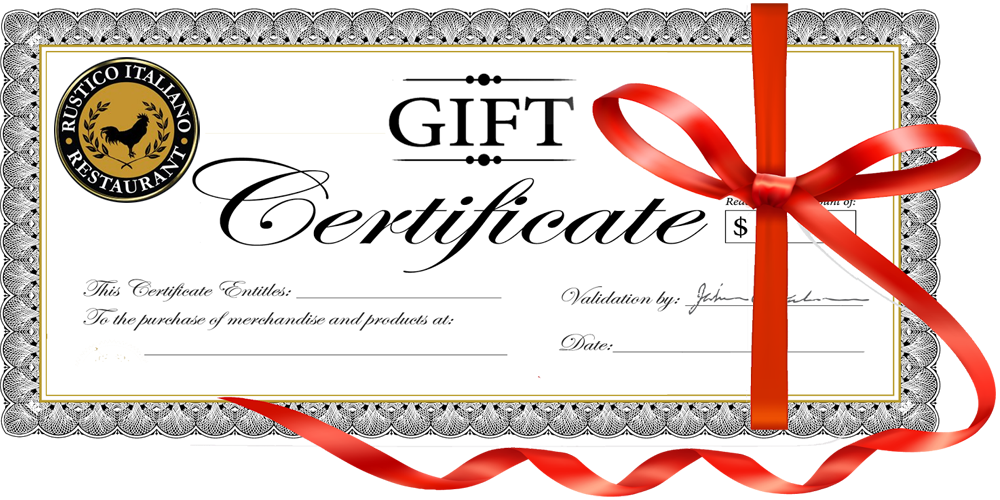 Elegant Restaurant Gift Certificate Template