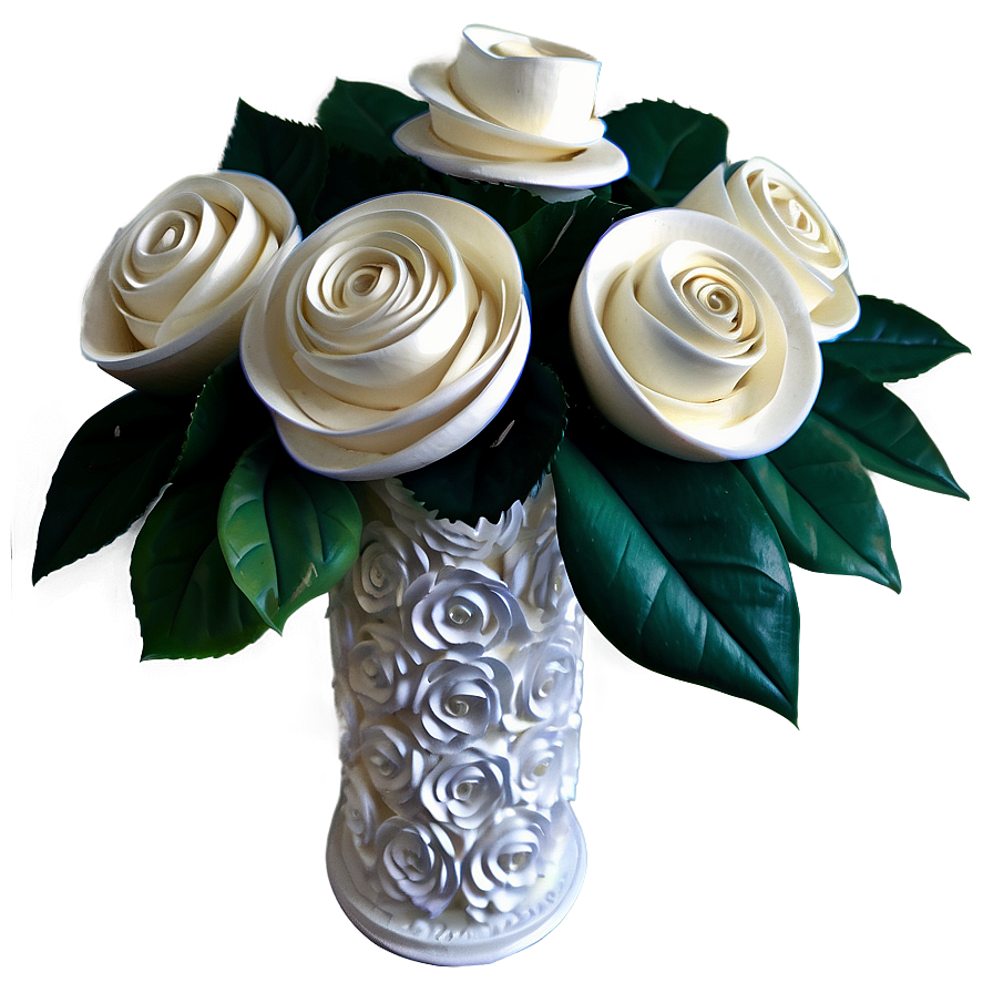 Elegant Rolled Flower Centerpiece Png Clf81