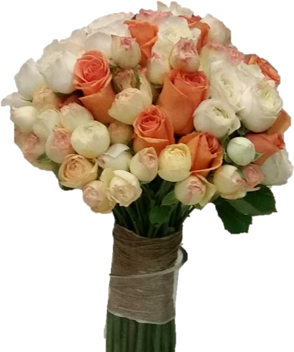 Clustar Roses And Roses Wedding Bouquet - Flower Bouquet, HD Png Download PNG with transparent background
