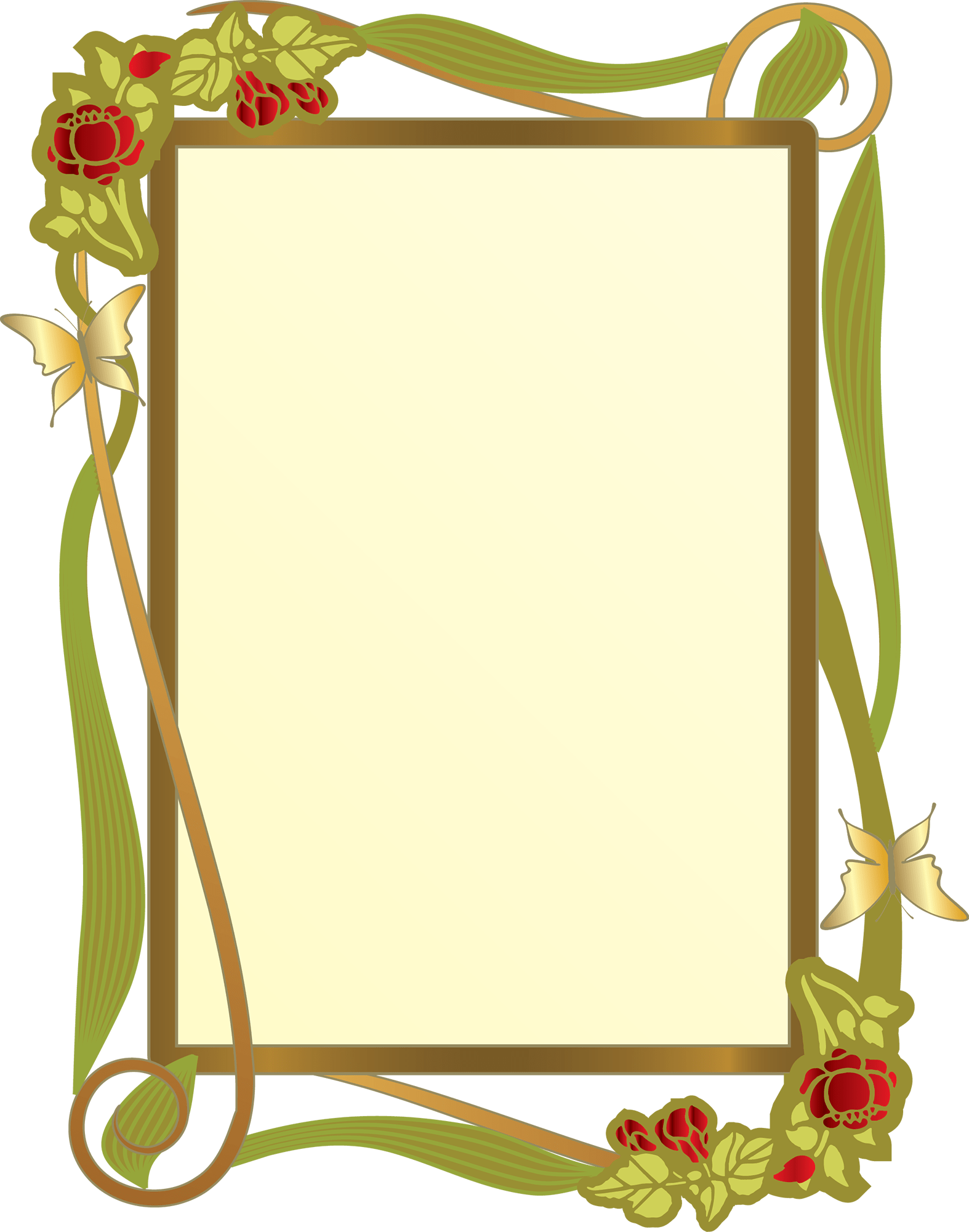 Elegant Rose Decorative Frame