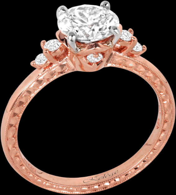 Elegant Rose Gold Diamond Engagement Ring