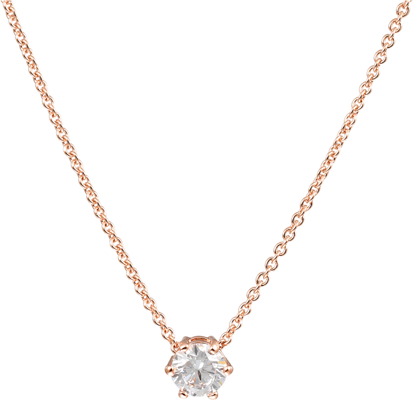 Elegant Rose Gold Diamond Necklace