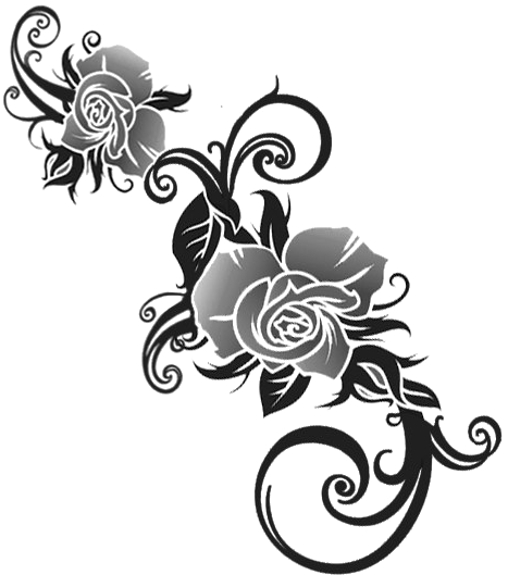 Rose Tattoo Transparent Background Png - Transparent Background Tattoo Png Transparent, Png Download PNG with transparent background