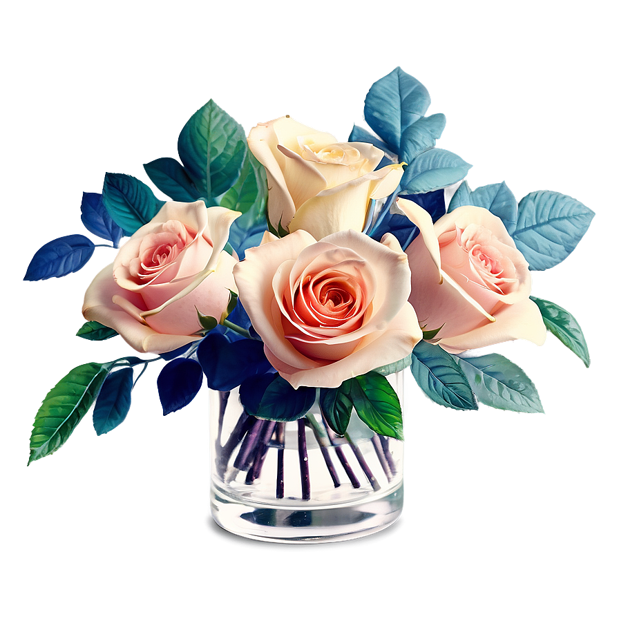 Elegant Roses Arrangement Png Jqg77