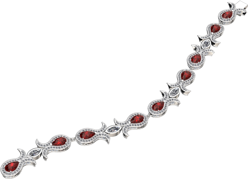 Elegant Rubyand Diamond Necklace