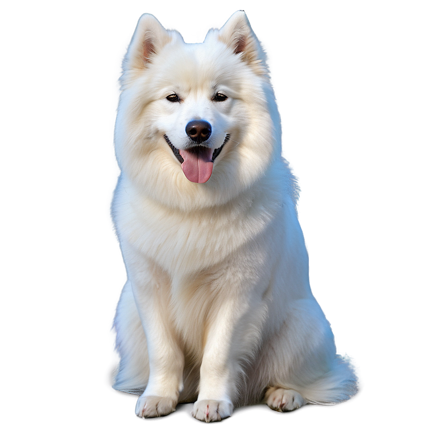 Elegant Samoyed Sitting Png Kde