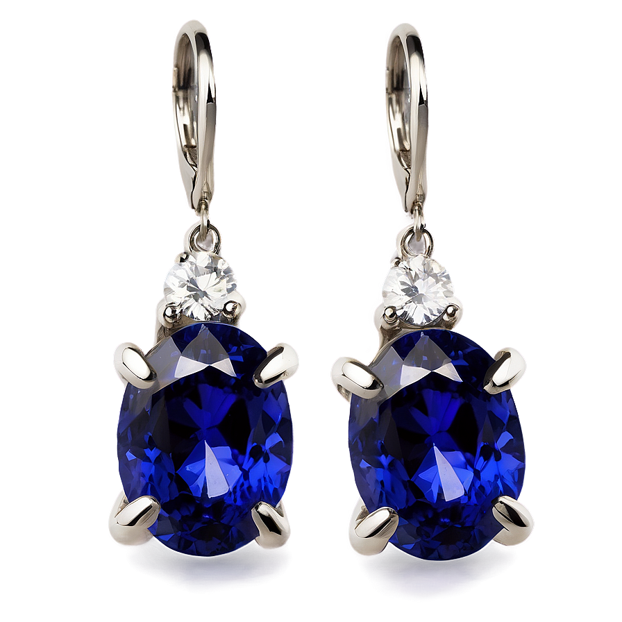 Elegant Sapphire Earring PNG 05252024 PNG image with a transparent background, free high-resolution download