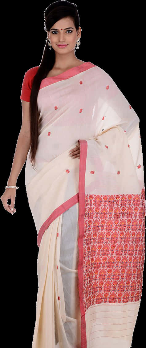 Elegant Saree Model Showcase