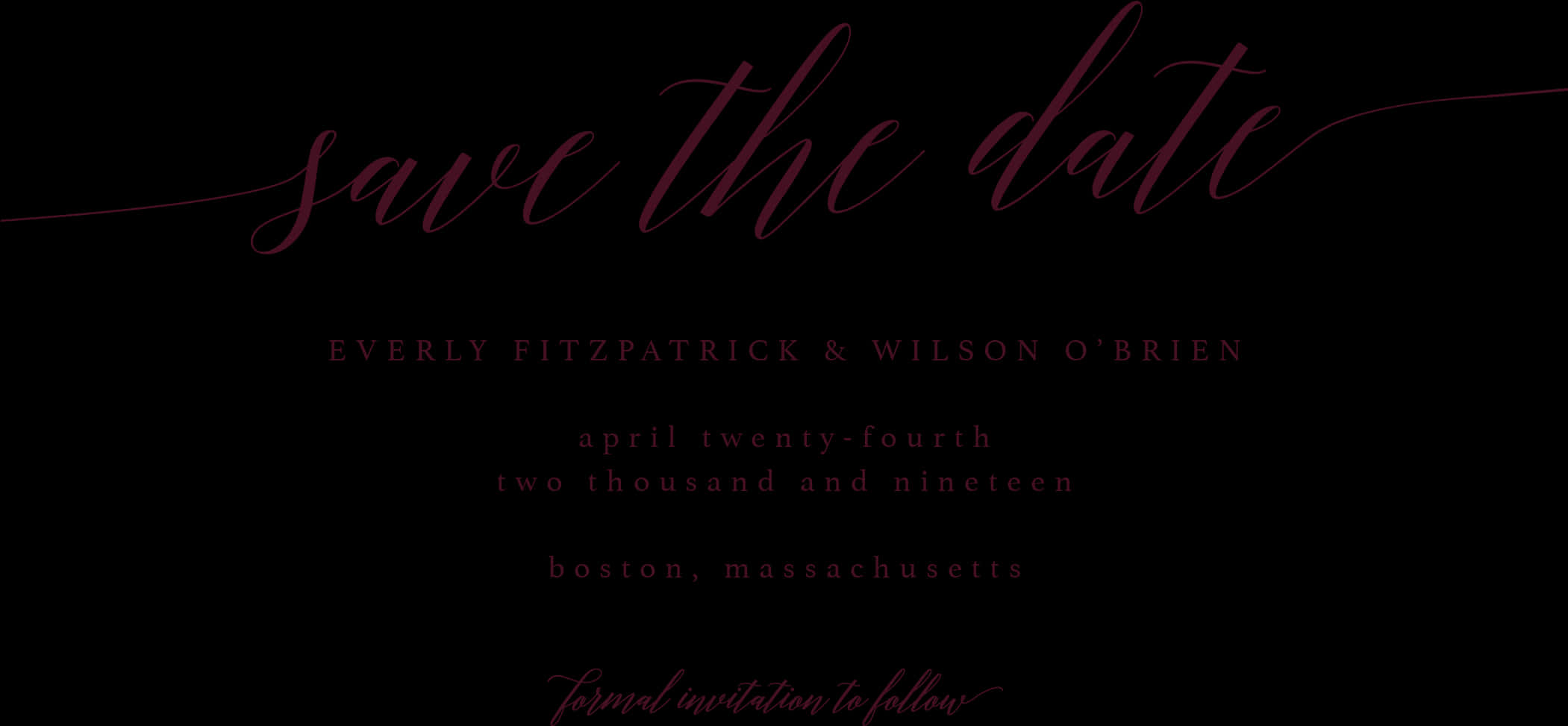 Elegant Save The Date Announcement