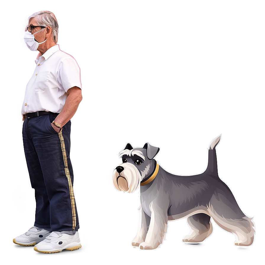 Elegant Schnauzer Show Stance Png Cjx