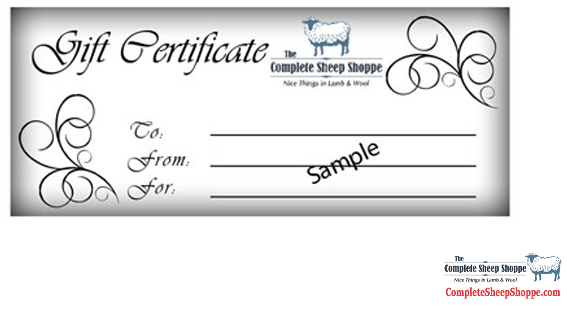 Elegant Sheep Shoppe Gift Certificate Template