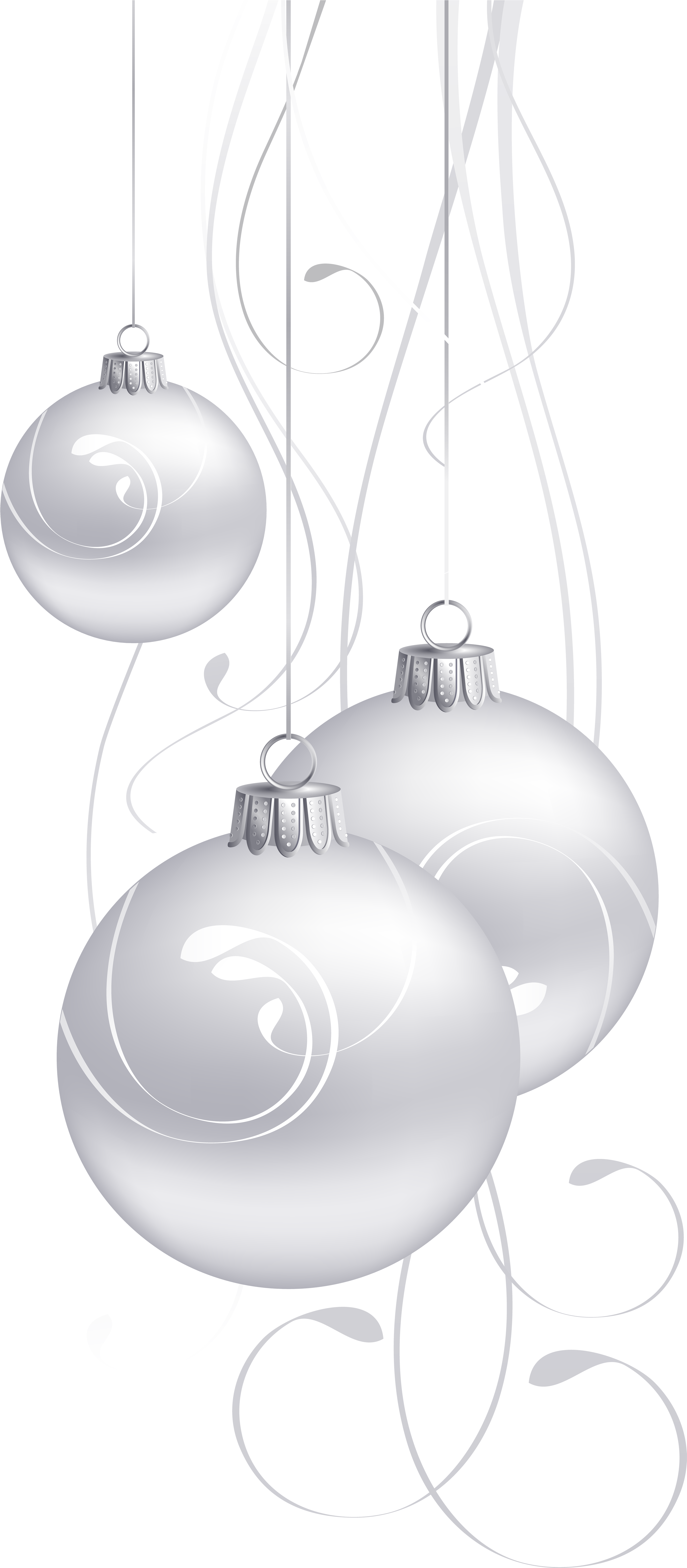 Elegant Silver Christmas Ornaments