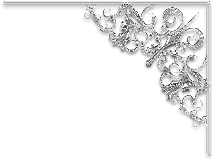 Corner, Frame, Divider, Silver, Filigree, Wedding - Silver Wedding Frame Png, Transparent Png PNG with transparent background
